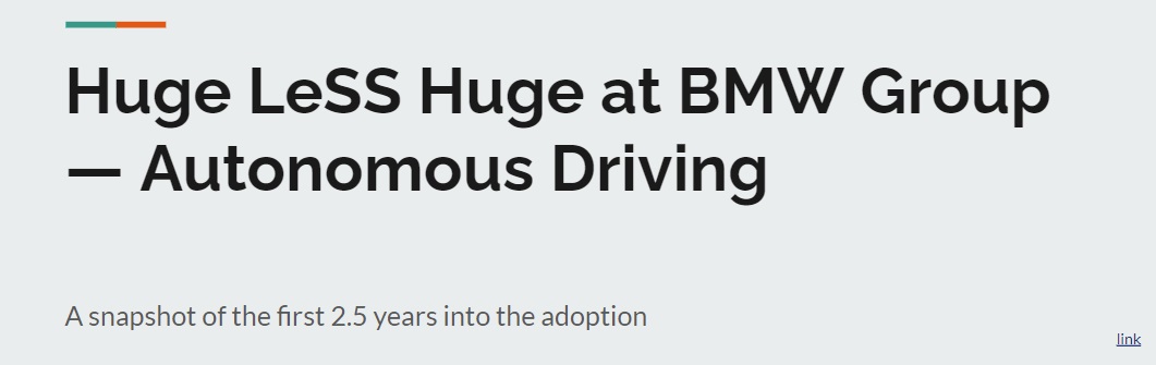 Huge LeSS Huge at BMW